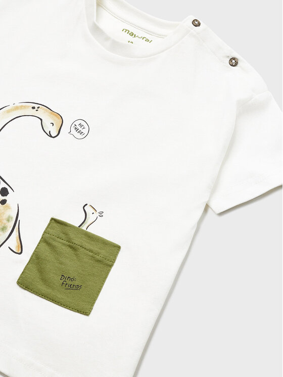 Mayoral Mayoral T-krekls 1027 Balts Regular Fit
