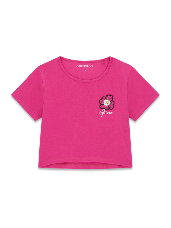 T-Shirt Guess J6GI10 K6YW4 Σκούρο ροζ 12