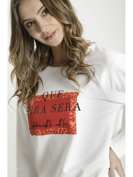 Cross Jeans Cross Jeans Bluza 65344-028 Beżowy Regular Fit