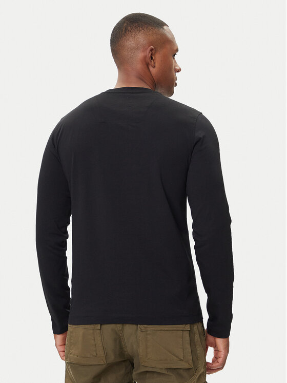 Aeronautica Militare Aeronautica Militare Majica dugih rukava 252TS2390UJ00372 Crna Regular Fit