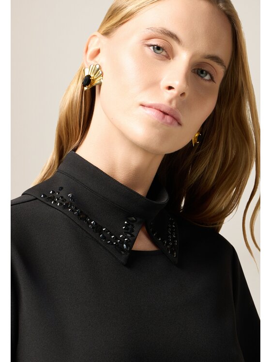 Oltre Oltre Vestito da giorno 7020R004974N033 Nero A-Line Fit