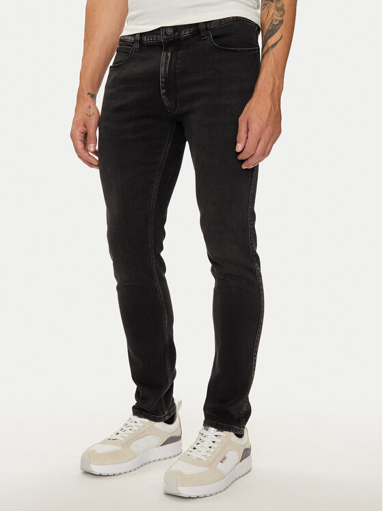 Hugo Džinsi 50522151 Melns Extra Slim Fit