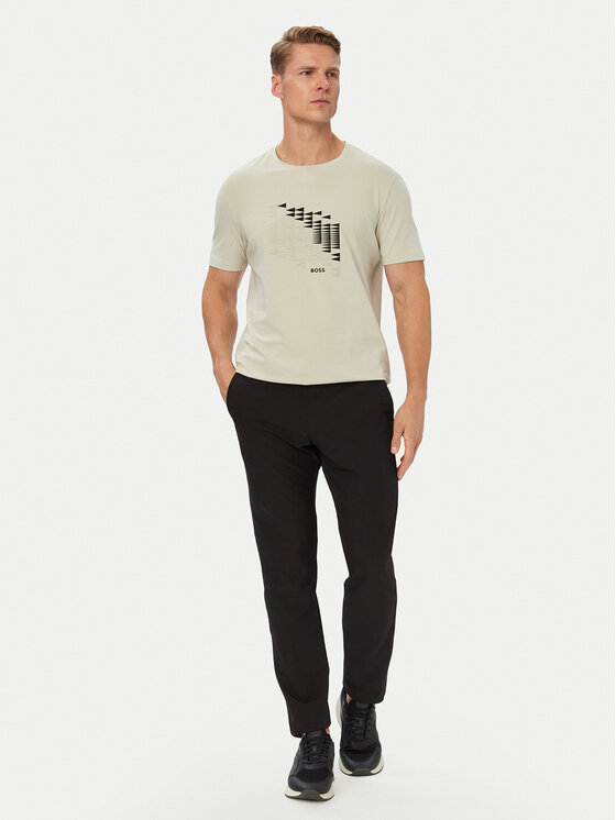 BOSS BOSS Majica Network Flag 50566853 Bež Regular Fit