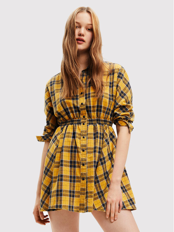 Desigual Desigual Сукня-сорочка Verona 22WWVW69 Жовтий Regular Fit
