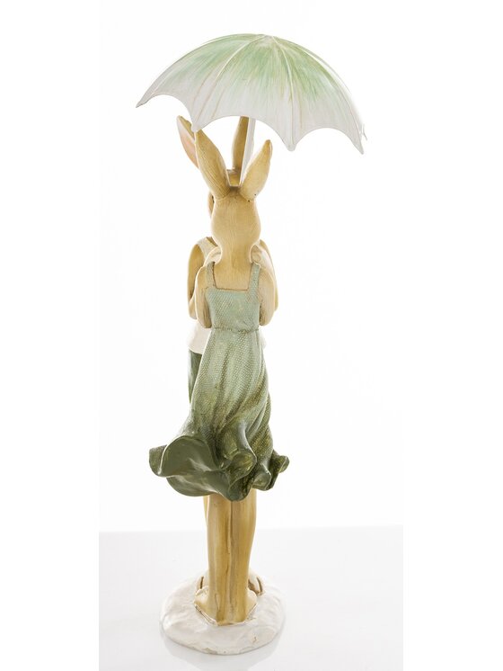 MIAhome MIAhome Figurka para młodych królików pod parasolem Kolorowy