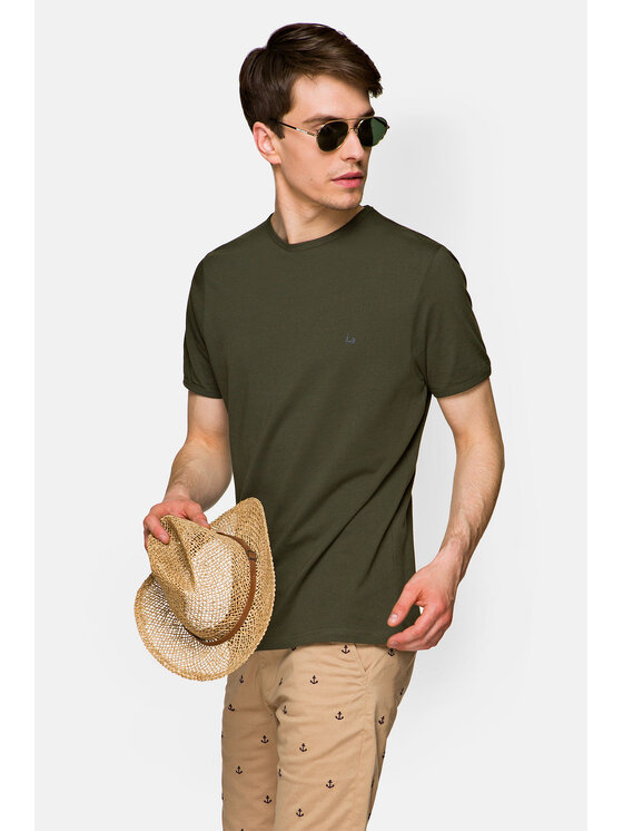 Lancerto Lancerto T-Shirt Daniel TS124121000032 Zielony Regular Fit