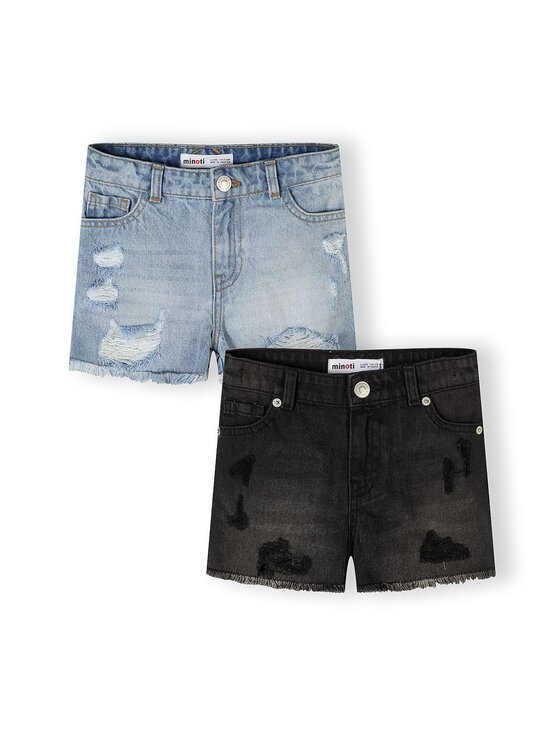 minoti minoti Szorty jeansowe 30SHORT151 Czarny Regular Fit