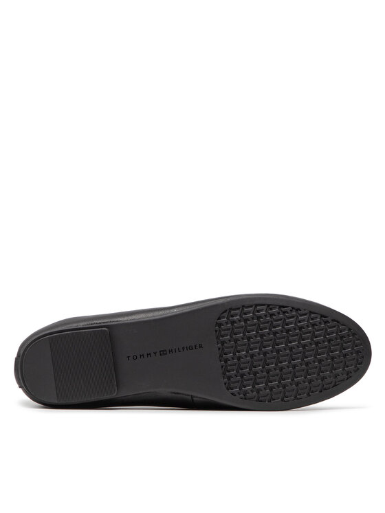 Tommy Hilfiger Tommy Hilfiger Balerīnas Th Hardware Leather Ballerina FW0FW06344 Melns