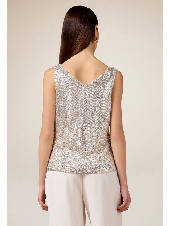 Oltre Oltre Blusa 2478J000715N002 Oro Slim Fit