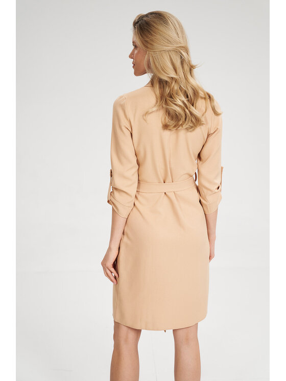 FIGL FIGL Φόρεμα M701 Μπεζ Regular Fit