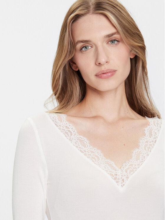 Vero Moda Vero Moda Majica Skye 10339843 Bijela Slim Fit