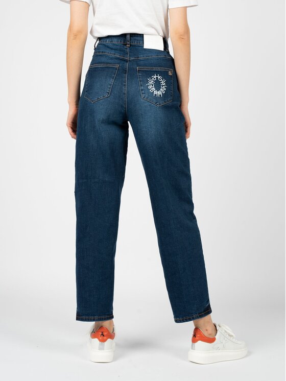 Silvian Heach Silvian Heach Jeansy GPP23170JE Tmavomodrá Oversize
