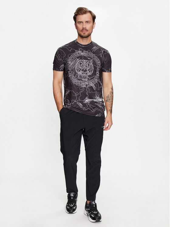 Plein Sport Plein Sport Majica FADC MTK7513 STE003N Črna Regular Fit