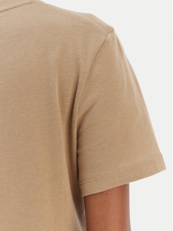 Tommy Hilfiger Tommy Hilfiger T-Shirt Logo WW0WW40276 Μπεζ Regular Fit