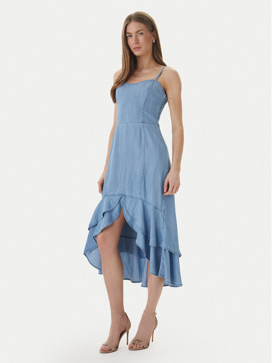 Guess Guess Дънкова рокля W6GK89 D0908 Син Slim Fit