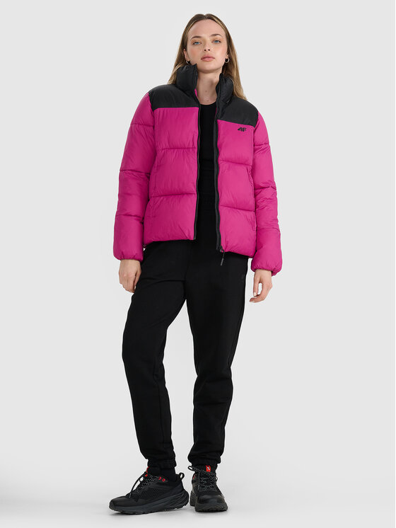 4F 4F Kurtka puchowa MULTI ACTIVE Różowy Regular Fit