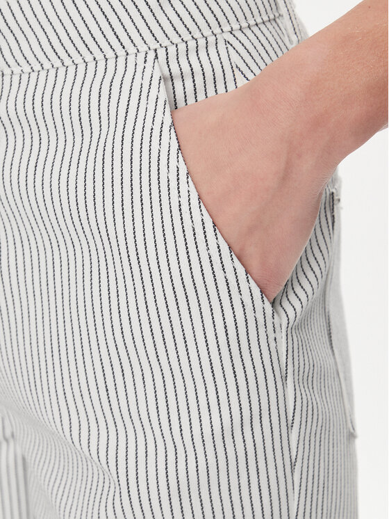 ONLY ONLY Kalhoty z materiálu Merle 15312896 Bílá Wide Leg