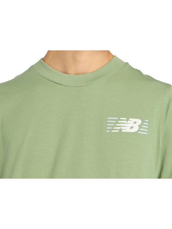 New Balance New Balance T-Shirt MT6179UMAAR Zielony Standard Fit