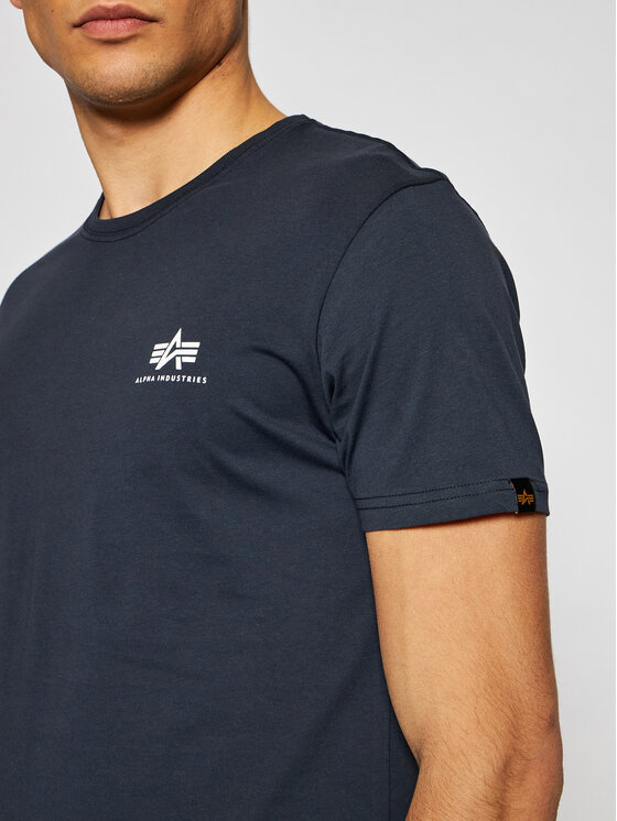 Alpha Industries Alpha Industries T-Shirt Basic T Small Logo 188505 Granatowy Regular Fit