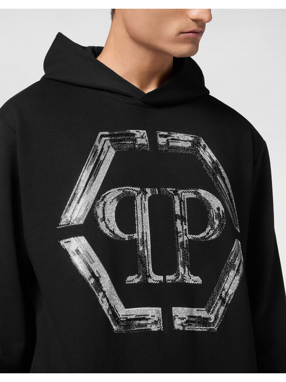 PHILIPP PLEIN PHILIPP PLEIN Mikina 9589 Čierna Regular Fit