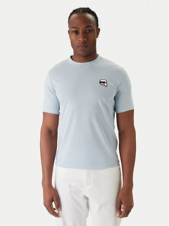 KARL LAGERFELD KARL LAGERFELD Tricou 755710 561224 Albastru celest Regular Fit