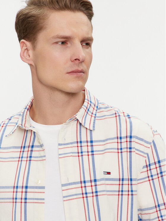 Tommy Jeans Tommy Jeans Koszula Poplin DM0DM18968 Kolorowy Regular Fit