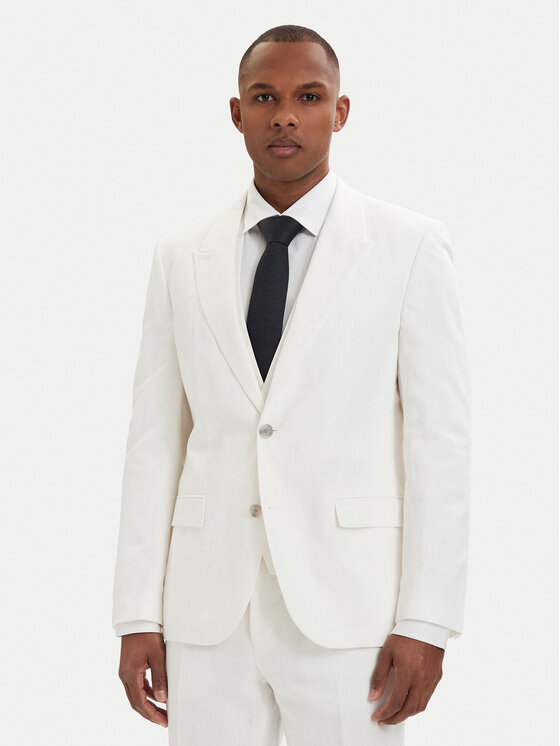 HUGO HUGO Garnitur Henry 50559672 Kremowy Slim Fit