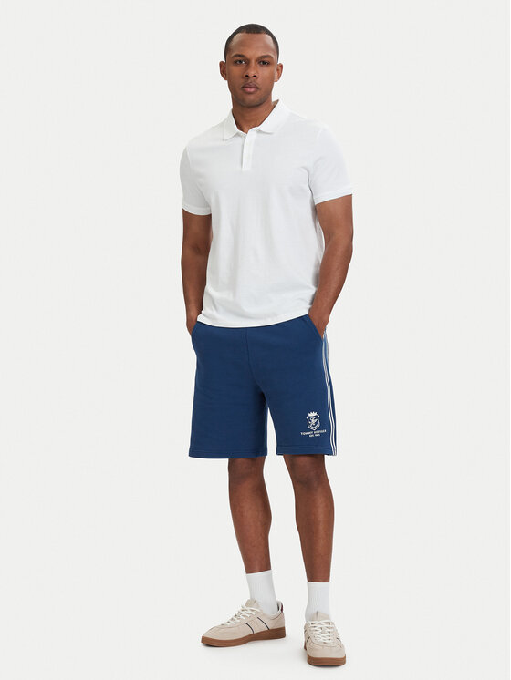 Tommy Hilfiger Tommy Hilfiger Szorty sportowe Crest Embroidery MW0MW42878 Niebieski Relaxed Fit