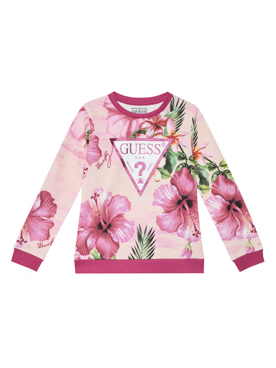 Guess Bluză K6GQ00 KA6R4 Roz Regular Fit
