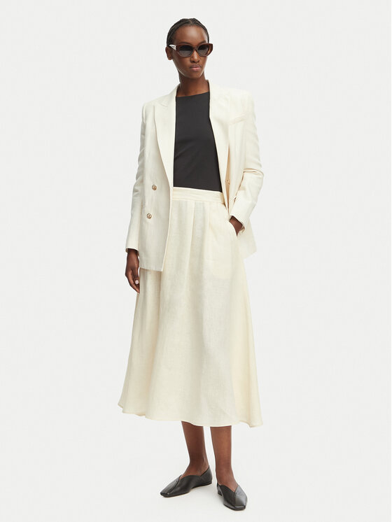 Marella Marella Trapecijos formos sijonas Emme by Marella Biada 2615101082 Kreminė Regular Fit