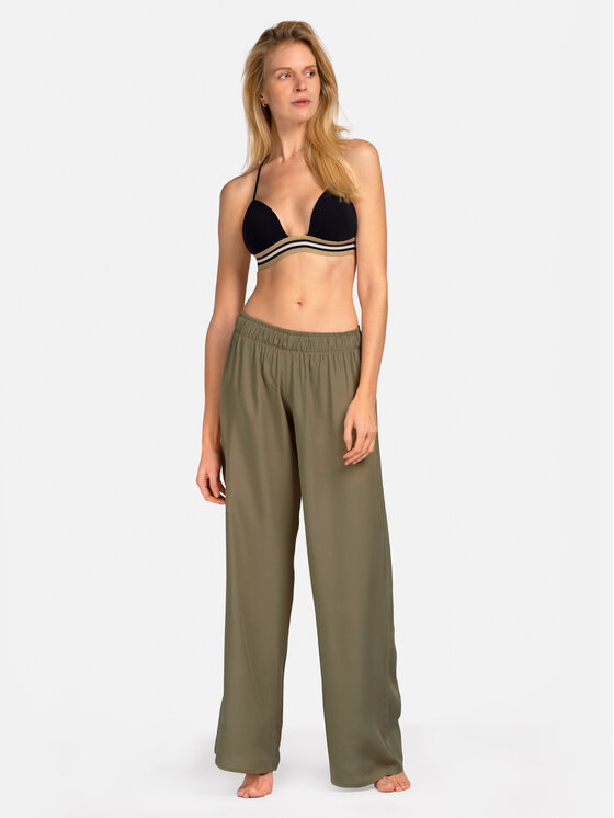Miss Lou Miss Lou Pantaloni di tessuto O-CE2-K Cachi