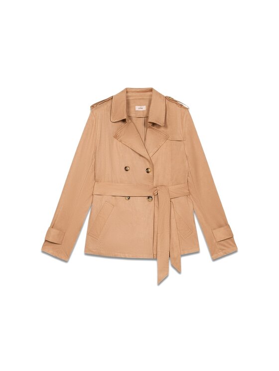 Oltre Oltre Giacca in similpelle R349R002143N002 Écru Regular Fit