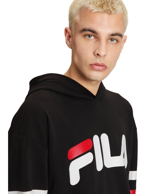 Fila Felpa LUHOE OVERSIZED HOODY Nero Regular Fit Modivo