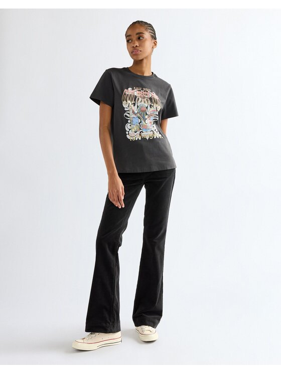 Wrangler Wrangler T-Shirt SHRUNKEN BAND TEE Czarny Slim Fit