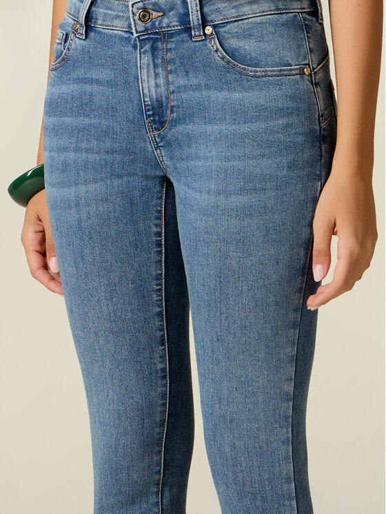 Oltre Oltre Jeans P573R209288N024 Turchese Slim Fit
