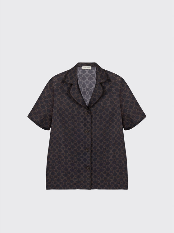 MARI PRETI MARI PRETI Blusa MONOGRAM M Marrone Regular Fit