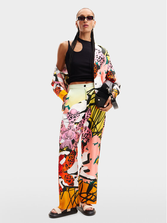 Desigual Desigual Spodnie materiałowe MONSIEUR CHRISTIAN LACROIX Ericeira 24SWPW27 Kolorowy Regular Fit