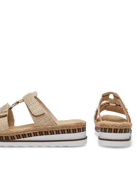 Rieker Rieker Pantoletten V79K8-60 Beige