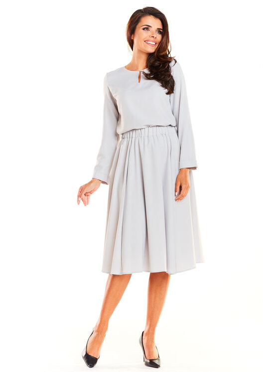 Awama Awama Vestito da giorno A237 Grigio Basic Fit