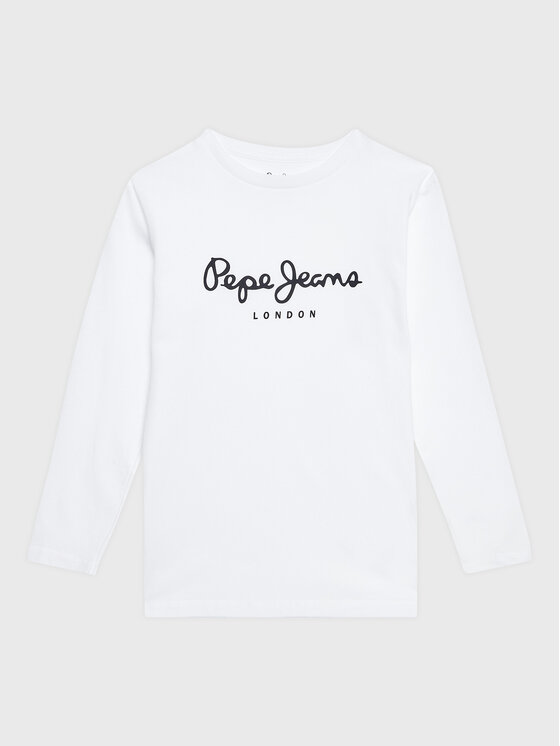 T-shirt Pepe Jeans Nouveau Herman N Pour Garçon - 100% Coton - Col Rond Et Manches Longues