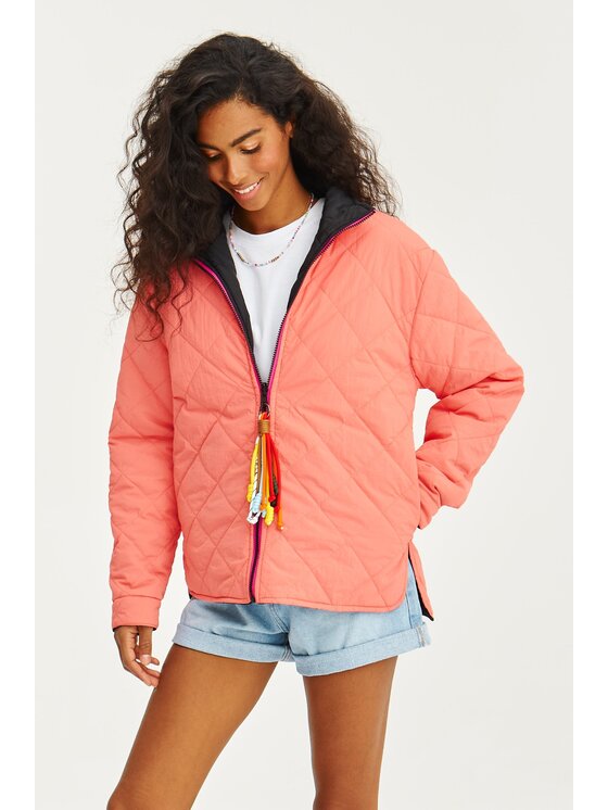 NAOKO NAOKO Bunda pro přechodné období Poppy Pink Thunder Růžová Regular Fit