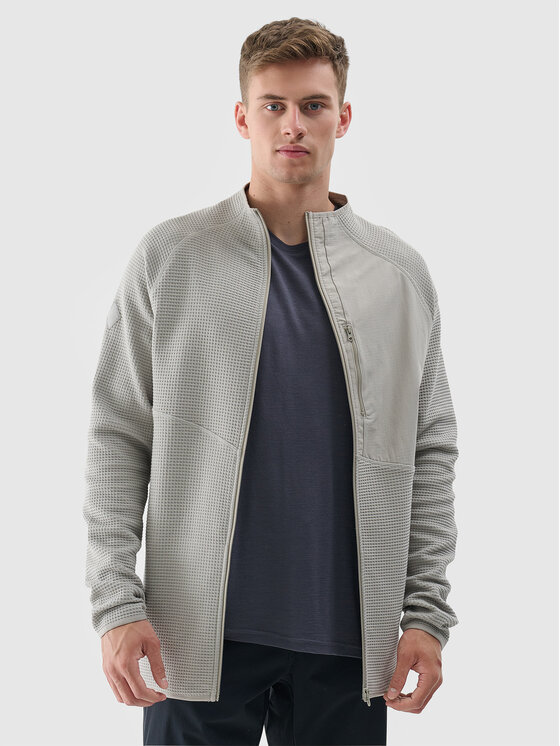 4F 4F Bluza HALNY Szary jasny Regular Fit