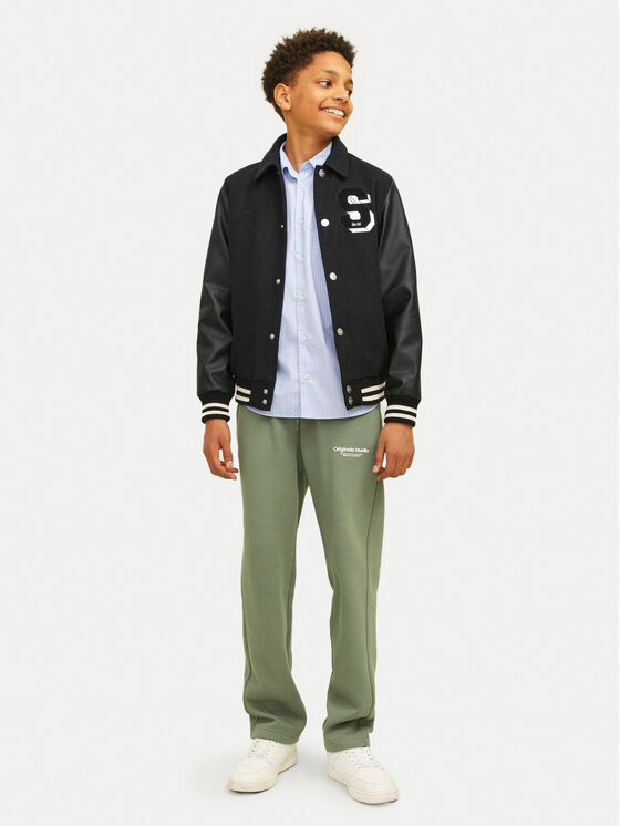 Jack & Jones Junior Jack & Jones Junior Kurtka bomber Carter 12261333 Czarny Regular Fit