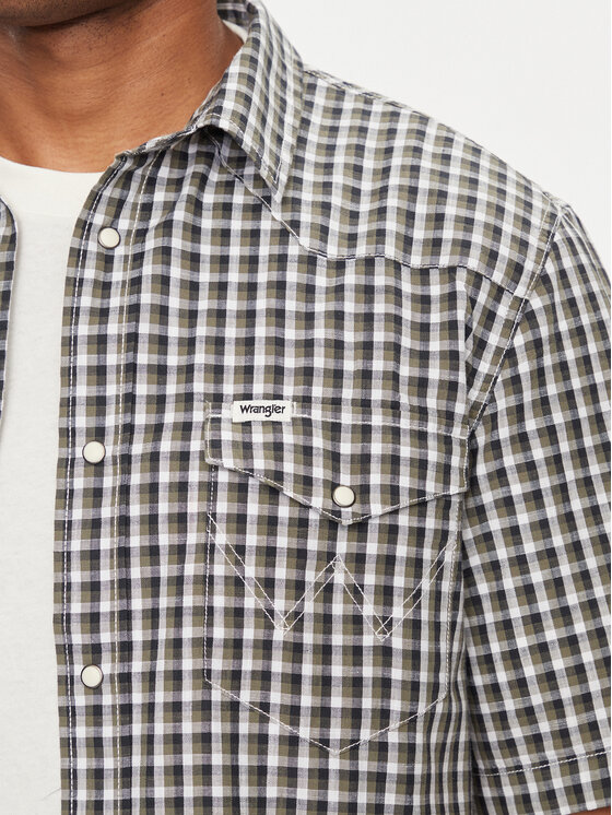 Wrangler Wrangler Camicia Western 112350581 Verde Regular Fit