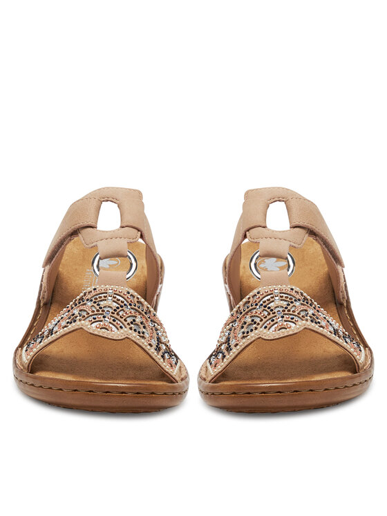 Rieker Rieker Pantoletten 608K2-31 Beige