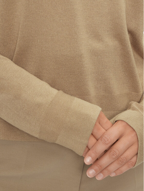 United Colors Of Benetton United Colors Of Benetton Пуловер 1ZRED10BL Бежов Regular Fit