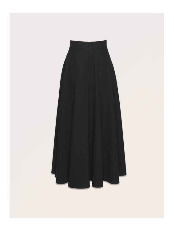 La Mania La Mania Gonna midi BLAIR Nero Classic Fit
