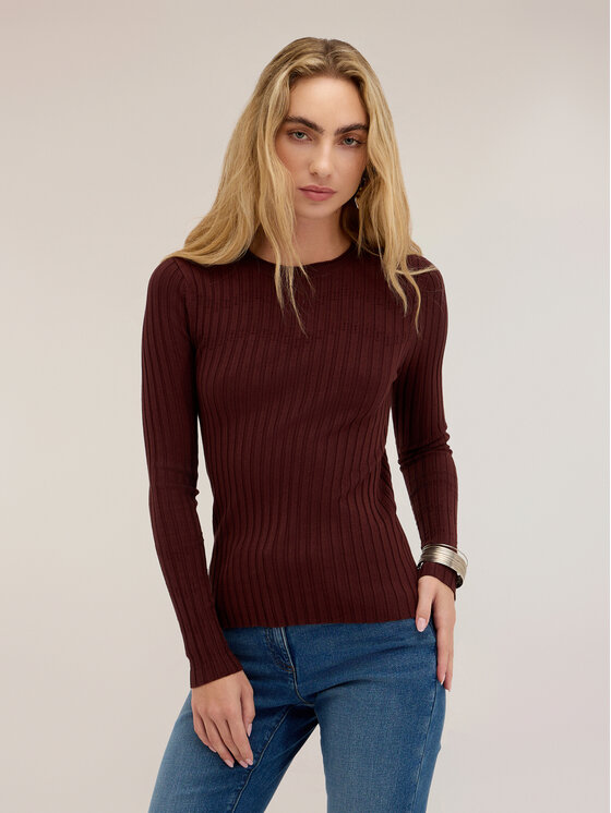 Motivi Motivi T-Shirt M265W003981N022 Brązowy Slim Fit