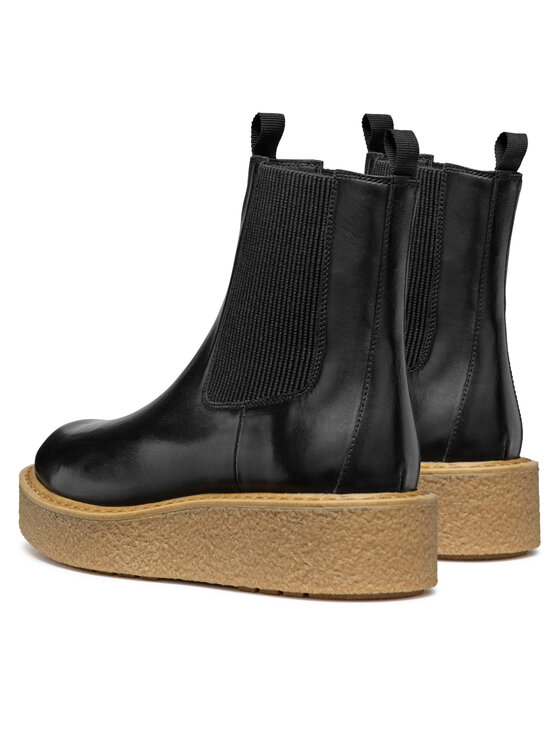 Geox Geox Kotníková obuv s elastickým prvkem D Elidea D36VEC 043NH C9999 Černá