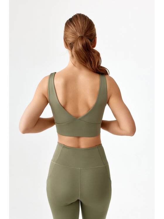 ROUGH RADICAL ROUGH RADICAL Biustonosz sportowy SPORTS BRA HAMPTONS Khaki